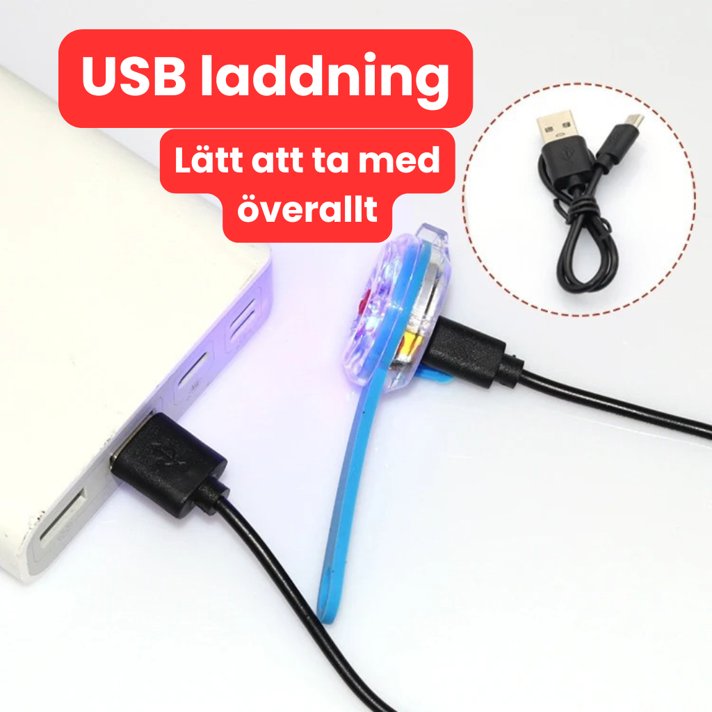 Clip-on lampa till hundhalsbandet